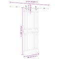 vidaXL Posuvné dvere NARVIK Prírodná a čierna 80 x 210 cm (213,5 cm)