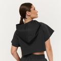 Dámska mikina Cropped Relay Black - GymBeam, veľkosť XXL