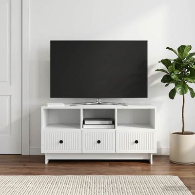 vidaXL TV skrinka Biela 102 x 34,5 x 50 cm Kompozitné drevo