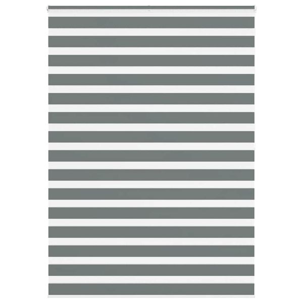 vidaXL Zebra roleta tmavošedá 160x200 cm šírka látky 155,9cm polyester