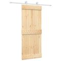 vidaXL Posuvné dvere Prírodná a biela 85 x 210 cm