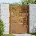 vidaXL Záhradná brána 100x150 cm, corten oceľ, štvorcový dizajn