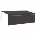 vidaXL Sklopná markíza Antracit 400 x 200 cm Polyester a hliník