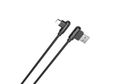Kábel mx corner fast charge micro usb 2,4a/1m/ čierny uhlový