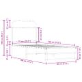vidaXL Posteľný rám bez matraca 75x190 cm dymový dub kompozitné drevo