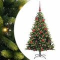 vidaXL Umelý vianočný stromček s kĺbmi 150 LED Zelená 150 cm PVC a PE