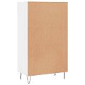 vidaXL Botník lesklý biely 60x35x105 cm spracované drevo
