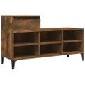 vidaXL Botník dymový dub 102x36x60 cm spracované drevo