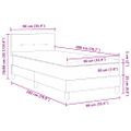 vidaXL Posteľ s pružinovým rámom Tmavo šedá 90 x 200 cm Zamat