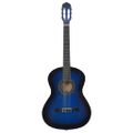 vidaXL Klasická gitara pre začiatočníkov modrá 4/4 39" lipové drevo