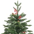vidaXL Umelý výklopný vianočný stromček so šiškami a bobuľami 180 cm