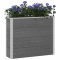 vidaXL Vyvýšený záhradný záhon Sivá 100 x 30 x 82 cm WPC a hliník