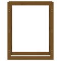 vidaXL Stojan na palivové drevo medový 80x25x100 cm masívna borovica