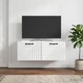 vidaXL Nástenná TV skrinka Biela s vysokým leskom 78,5 x 31 x 30 cm