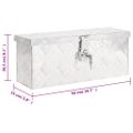 vidaXL Úložný box strieborný 50x15x20,5 cm hliník
