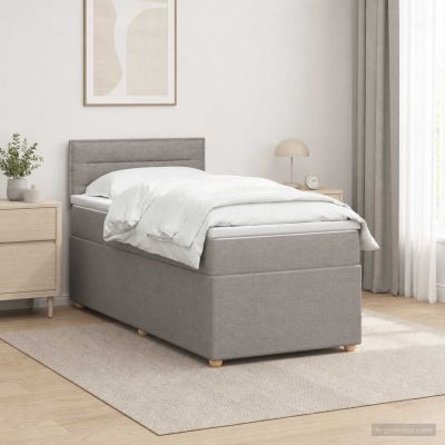 vidaXL Posteľ boxspring s matracom Sivohnedá 80 x 200 cm Látka