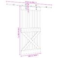 vidaXL Posuvné dvere NARVIK Prírodná a čierna 100 x 210 cm (213,5 cm)