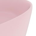 vidaXL Luxusné umývadlo, okrúhle, matné ružové 40x15 cm, keramika