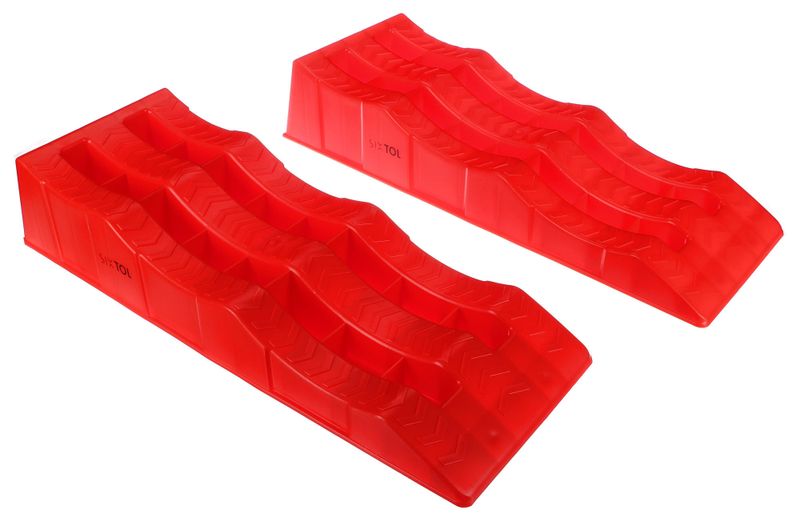Nájezdové rampy pro auto MECHANIC CAR RAMP 5T, 2ks, červená SIXTOL