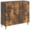 vidaXL Servírovacia skriňa Dymový dub 89 x 34,5 x 80 cm
