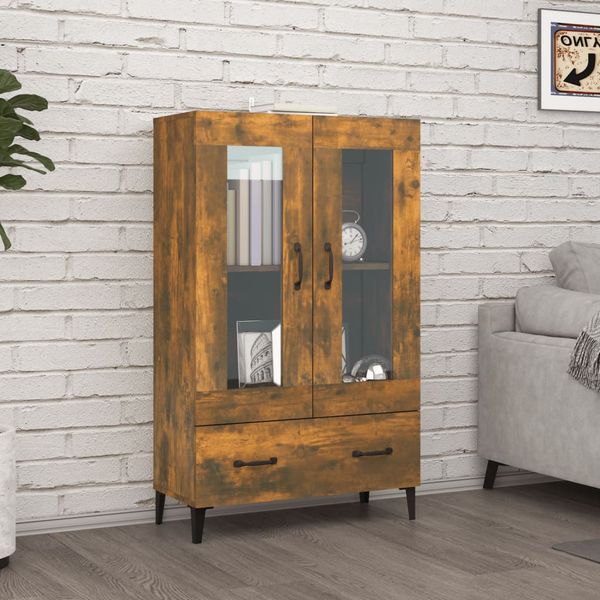 vidaXL Kredenc dymový dub 70x31x115 cm spracované drevo