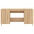 vidaXL Stôl dub somoma 140x50x75 cm kompozitné drevo