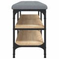 vidaXL Lavička na topánky dub sonoma 102x32x47 cm kompozitné drevo