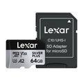 Karta pamäte Lexar High-Performance Silver Plus microSDXC 64GB + adaptér