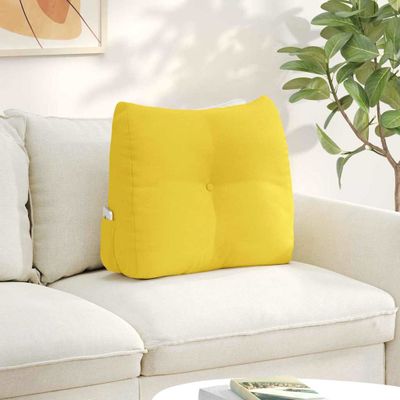 vidaXL Poduška na chrbát Svetložltá 60 x 24 x 50 cm látka