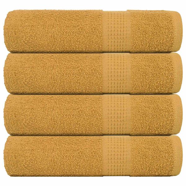 vidaXL Osušky do kúpeľne FROGN 4 ks zlaté 100x150 cm 360 g/m²