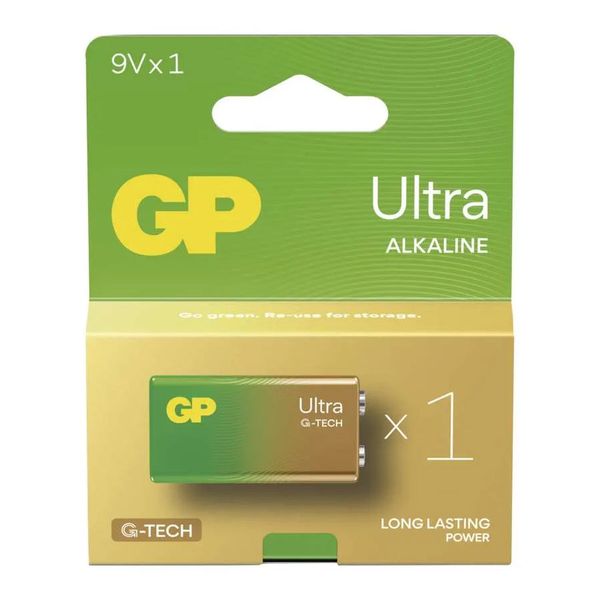Batéria 6F22 (9V) alkalická GP Ultra 9V 1ks