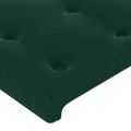 vidaXL Čelo postele so záhybmi tmavozelený 103x23x78/88 cm zamat