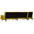 vidaXL Pohovka v tvare L žltá 271x140x70 cm zamat