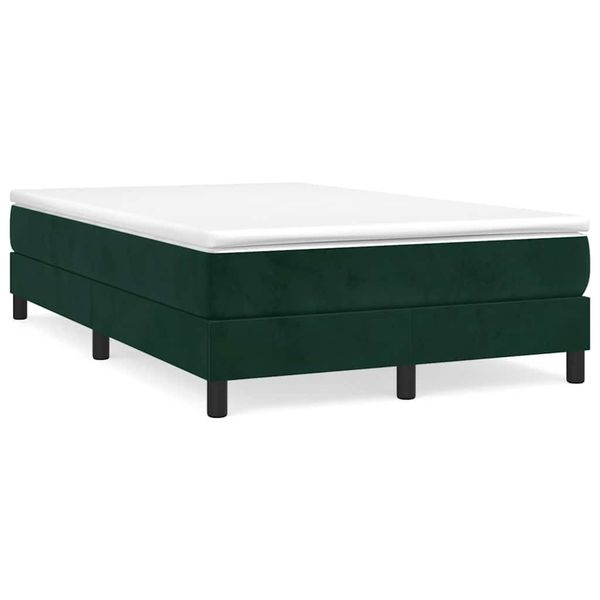 vidaXL Boxspring posteľ s matracom, tmavozelená 120x190cm, zamat