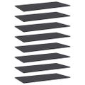 vidaXL Prídavné police 8 ks, sivé 80x20x1,5 cm, drevotrieska