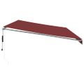 vidaXL Automaticky zaťahovacia markíza vínová 600x350 cm
