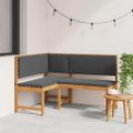 vidaXL Záhradná stolička Hnedá 140 x 100 x 91cm Akáciový masív