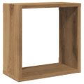 vidaXL Nástenné poličky v tvare kocky 4 ks 30x15x30cm kompozitné drevo
