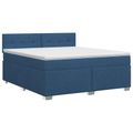 vidaXL Posteľ boxspring s matracom Modrá 140 x 190 cm Látka
