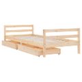 vidaXL Rám detskej postele so zásuvkami 90x190 cm masívna borovica