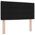 vidaXL Posteľ s pružinovým rámom Čierna 90 x 190 cm látka