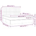 vidaXL Posteľný rám boxsping s matracom ružový 180x200 cm zamat