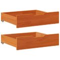 vidaXL Zásuvky pod posteľ 2 ks voskové 65x55x17 cm masívna borovica