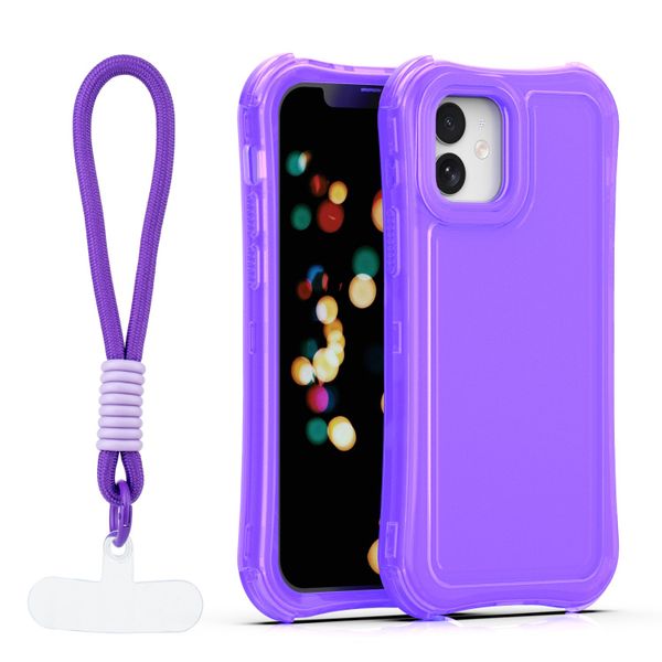 Puzdro Safepop s popruhom pre iPhone 12 / 12 Pro 6,1" fialové