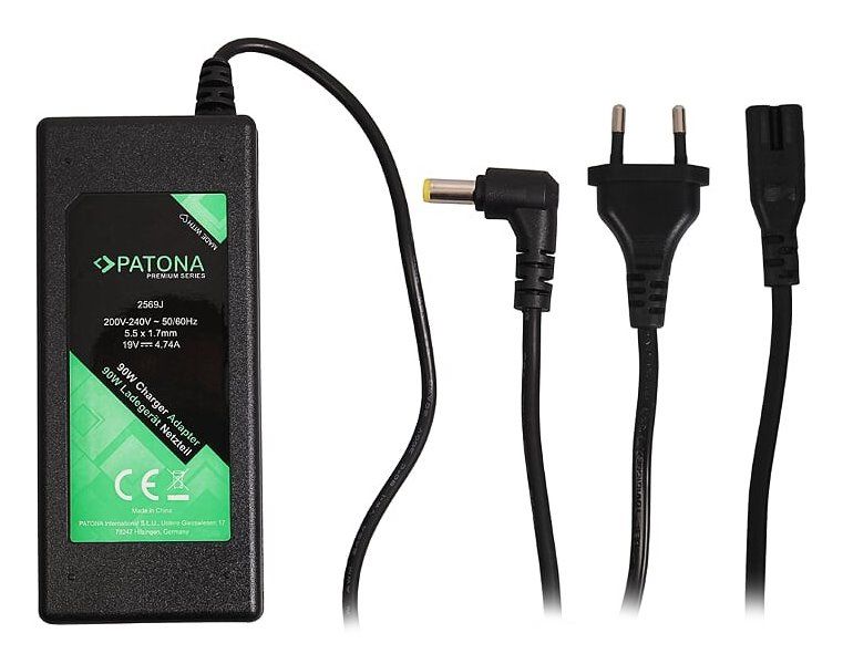 PATONA napájecí adaptér k ntb/ 19V/4,74A 90W/ konektor 5,5x1,7mm/ ACER PREMIUM/ délka kabelu 2,5 m Napájecí adaptér, pro notebooky Acer, 19V, 4,74A, 90W, konektor 5,5x1,7mm