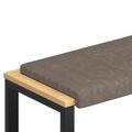 vidaXL Vankúš na lavičku Umelá koža Sivá Hĺbka 35 cm
