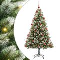 vidaXL Umelý vianočný stromček s umelým snehom 300 LED Teplá biela