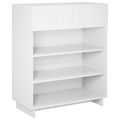 vidaXL Skrinka na topánky 73 x 38 x 87,5 cm Spracované drevo Biela