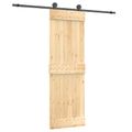 vidaXL Posuvné dvere 70 x 210 cm Masívne borovicové drevo (neupravené)
