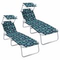 vidaXL Lehátko 2 ks Polyester Zelená